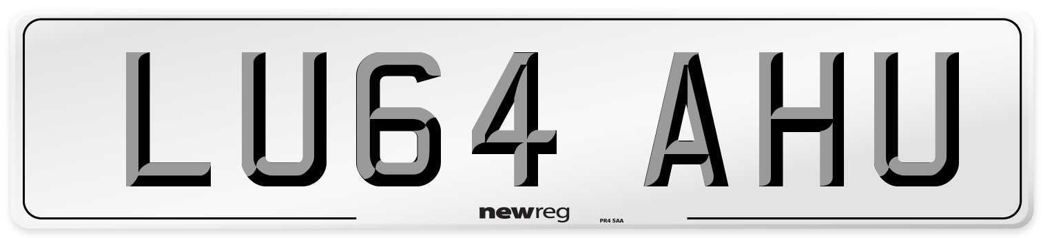 LU64 AHU Number Plate from New Reg